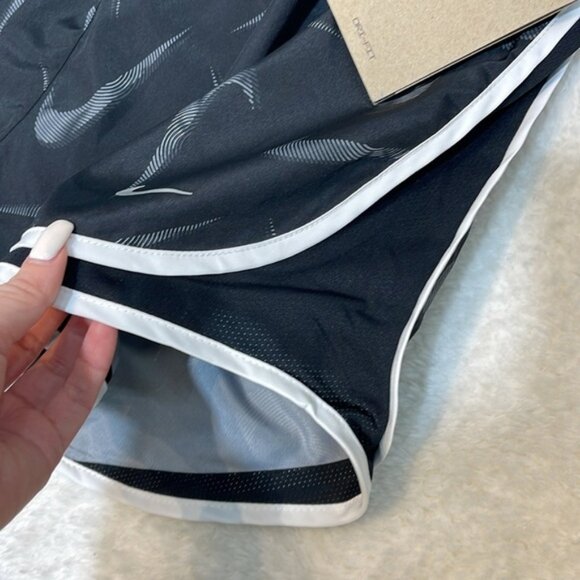 Nike Women's Run Dri-FIT Tempo Swoosh All Over Print Shorts - Picture 8 of 11